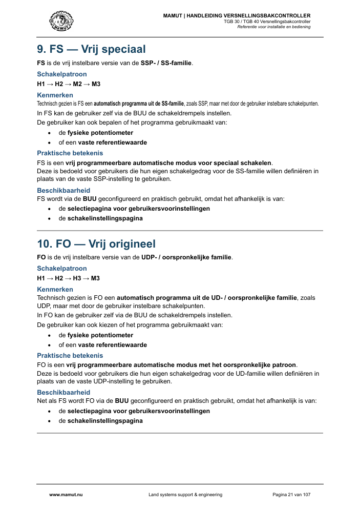 MAMUT TGB Manual page 21