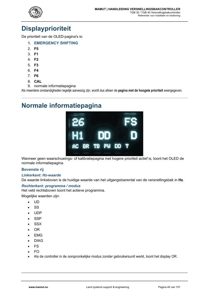 MAMUT TGB Manual page 40