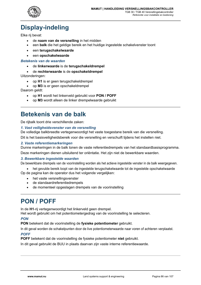 MAMUT TGB Manual page 86