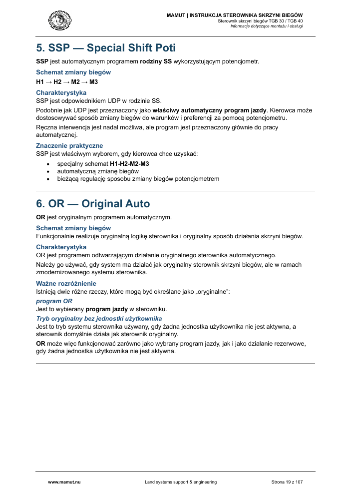 MAMUT TGB Manual page 19