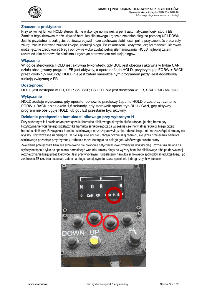MAMUT TGB Manual page 27