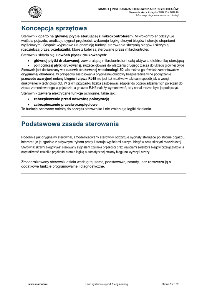 MAMUT TGB Manual page 5