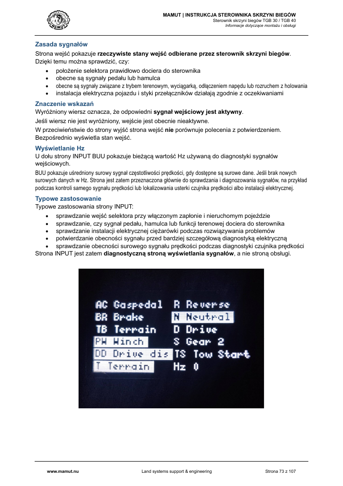 MAMUT TGB Manual page 73
