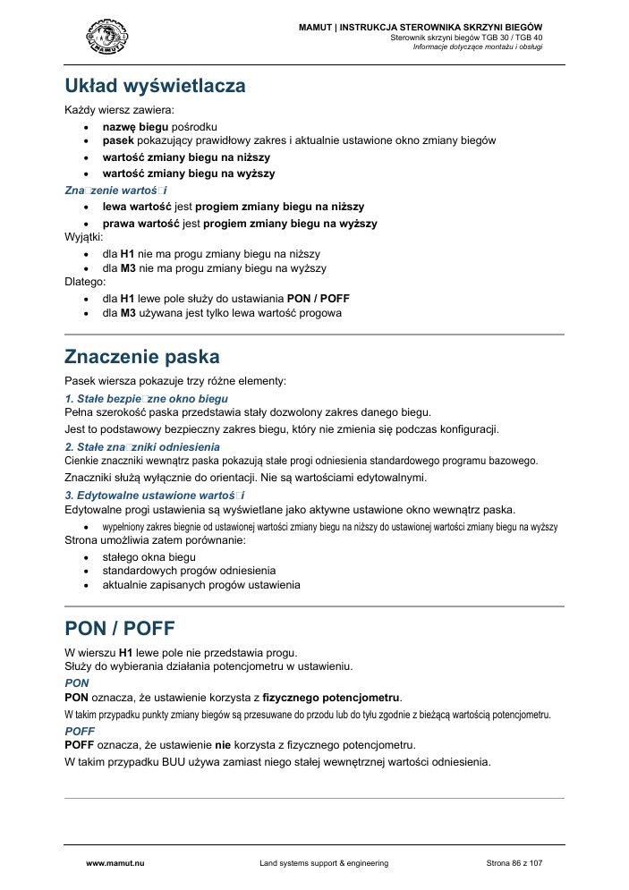MAMUT TGB Manual page 86
