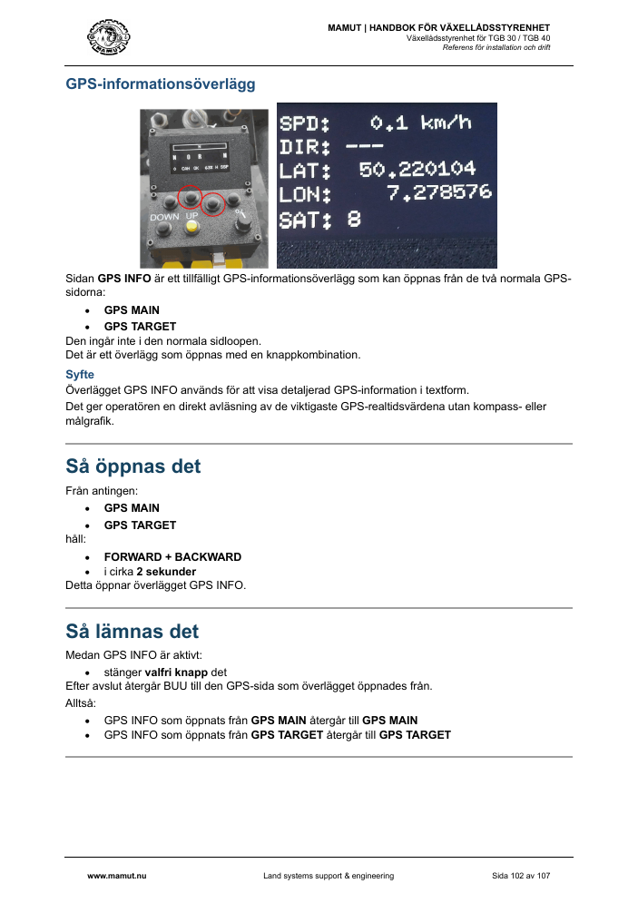 MAMUT TGB Manual page 102