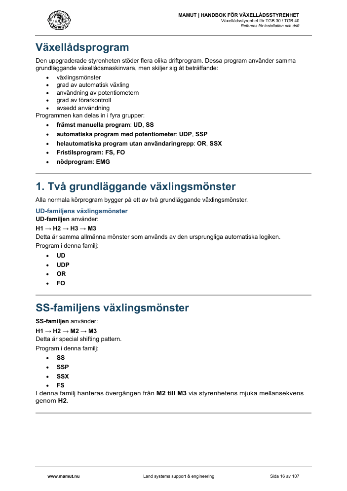 MAMUT TGB Manual page 16