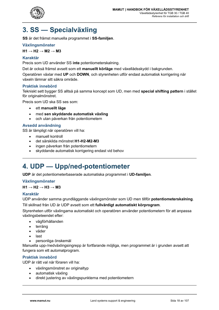 MAMUT TGB Manual page 18