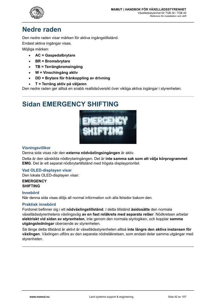 MAMUT TGB Manual page 42