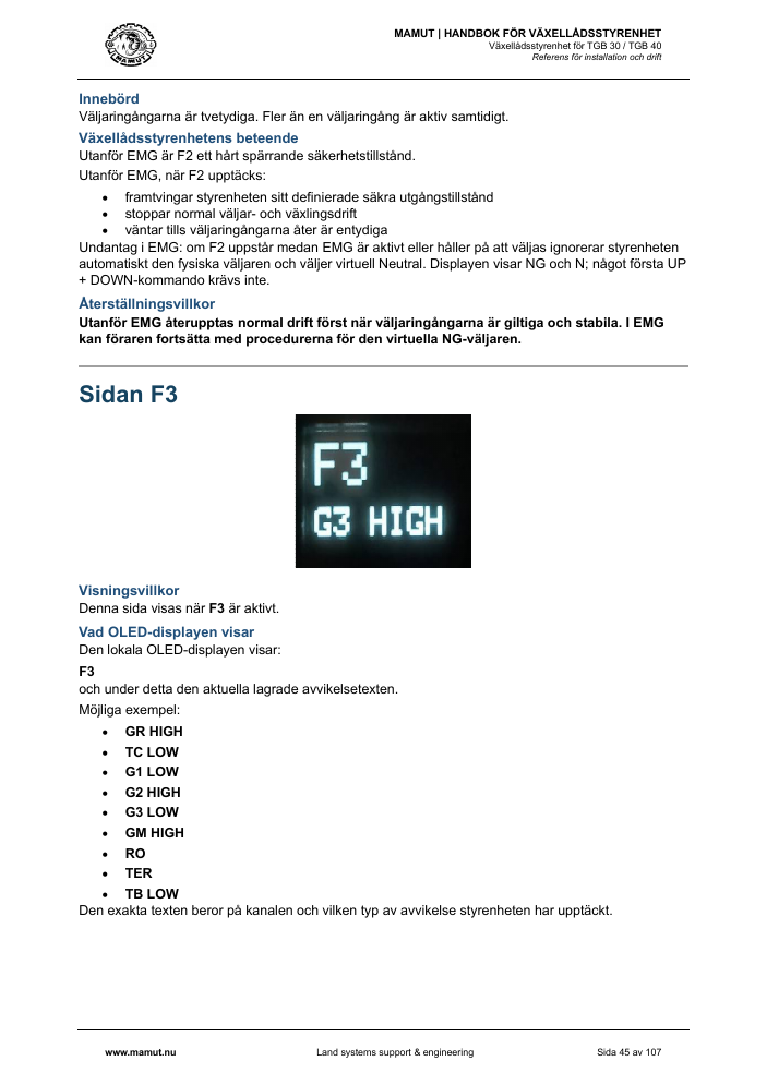 MAMUT TGB Manual page 45