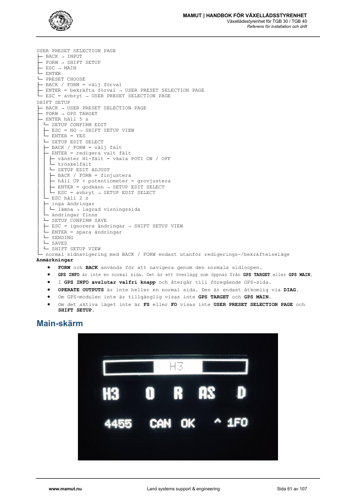 MAMUT TGB Manual page 61