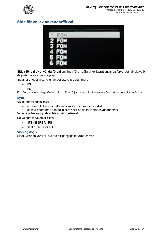 MAMUT TGB Manual page 82