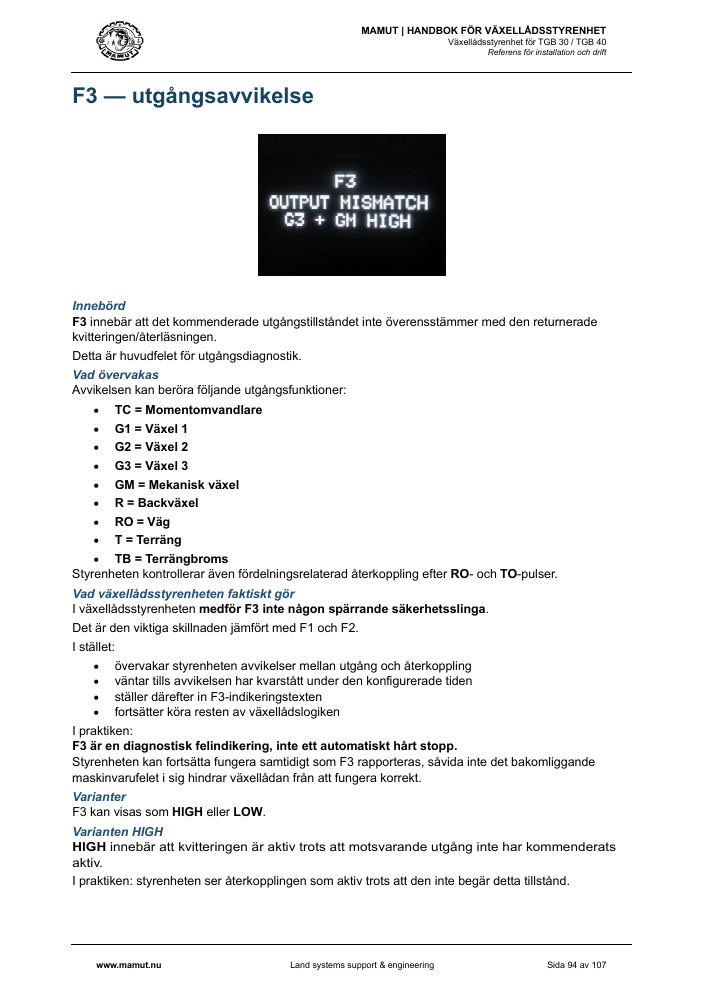 MAMUT TGB Manual page 94