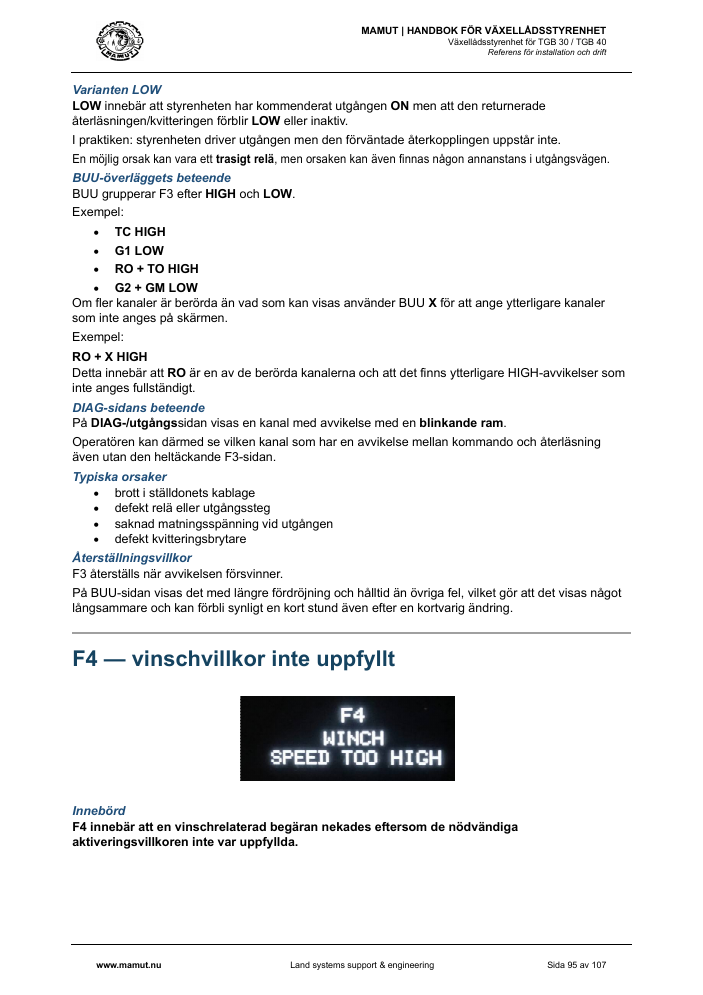 MAMUT TGB Manual page 95