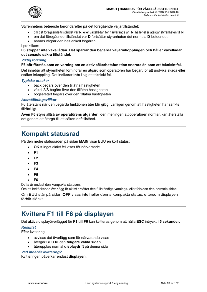 MAMUT TGB Manual page 99