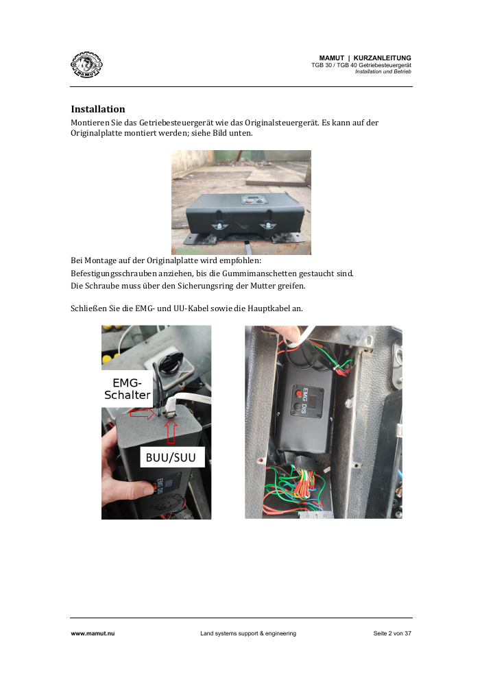 TGB Schnellstart-Anleitung page 2