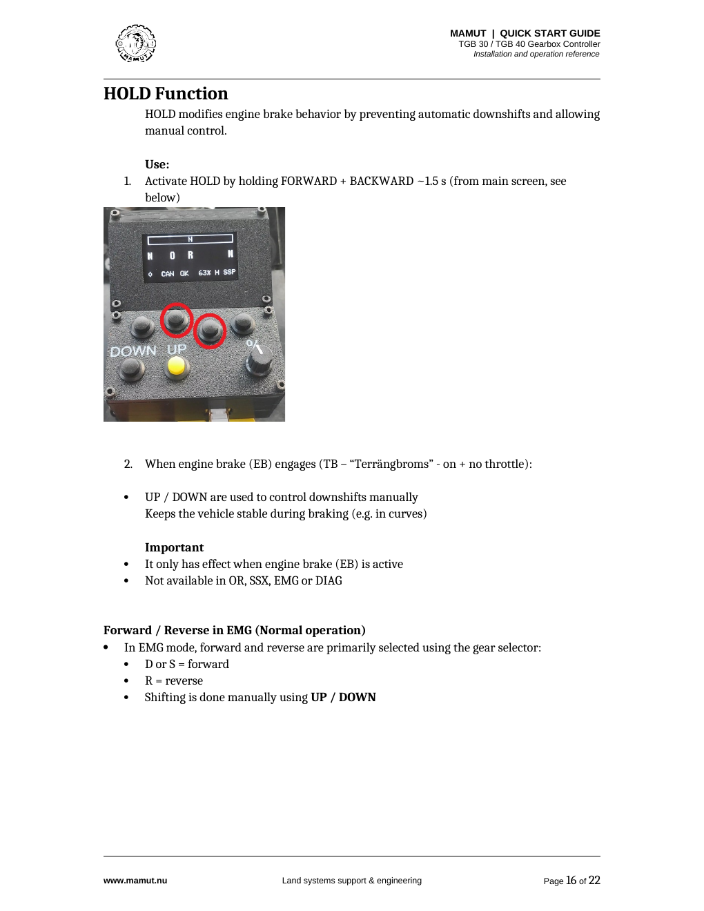 TGB quick start guide page 16