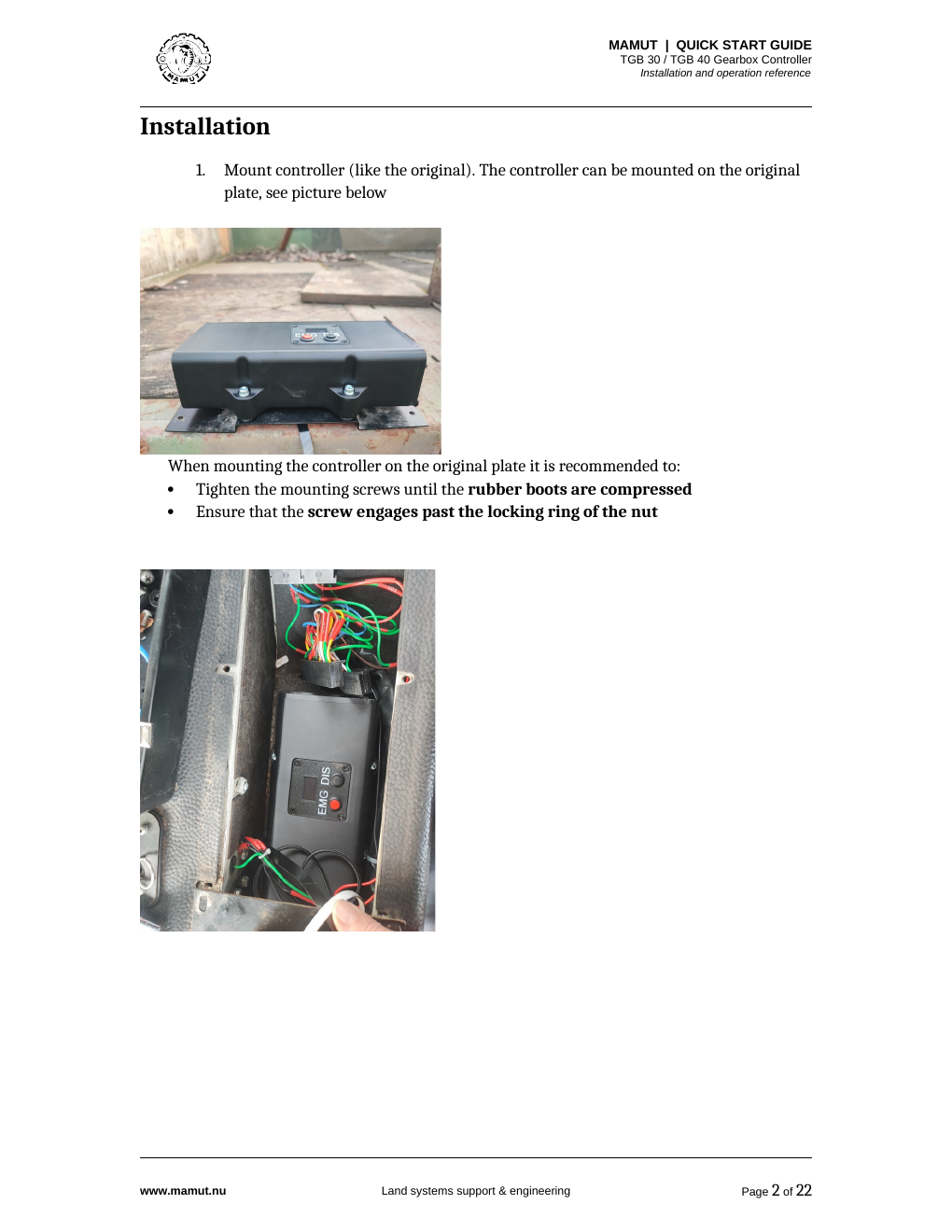 TGB quick start guide page 2