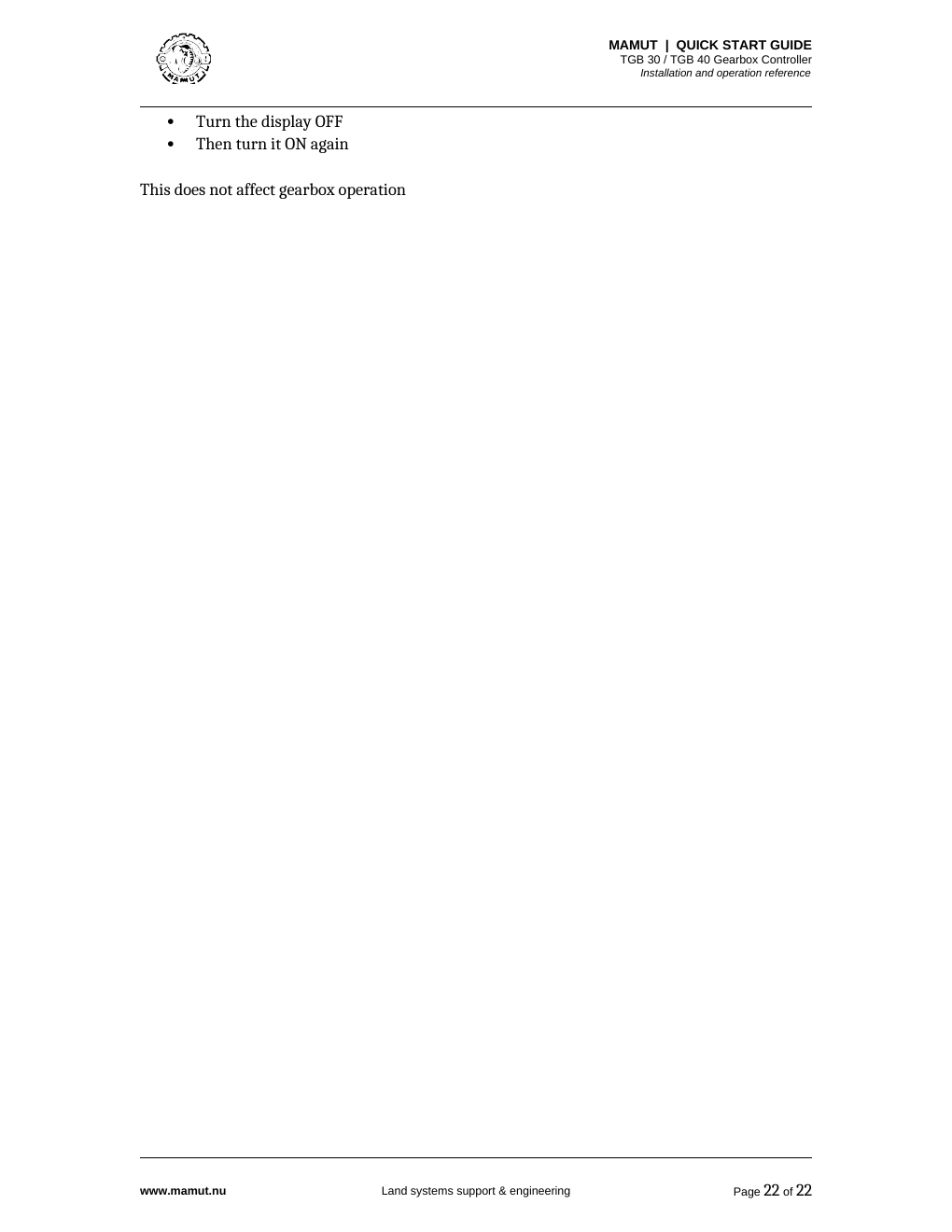 TGB quick start guide page 22